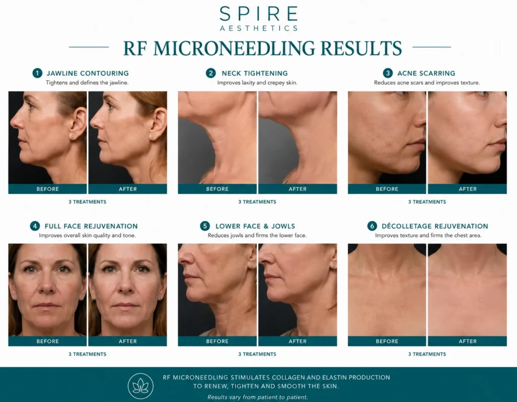 RF Microneedling Skin tightening Bordesley results