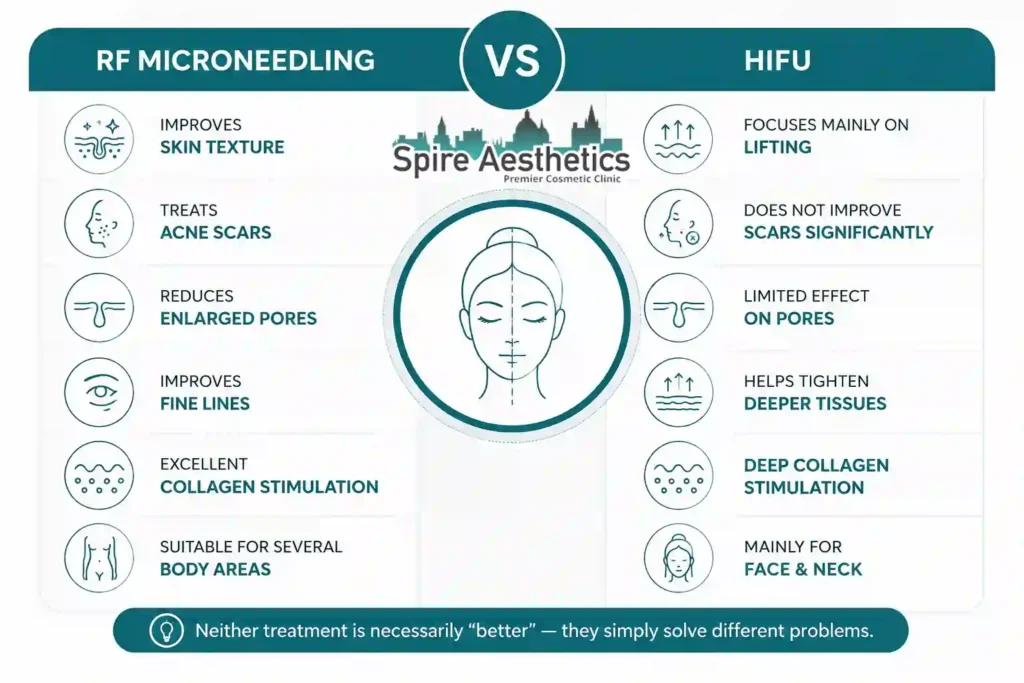 RF Microneedling vs HIFU: Which Treatment Gives Better Results Bordesley?